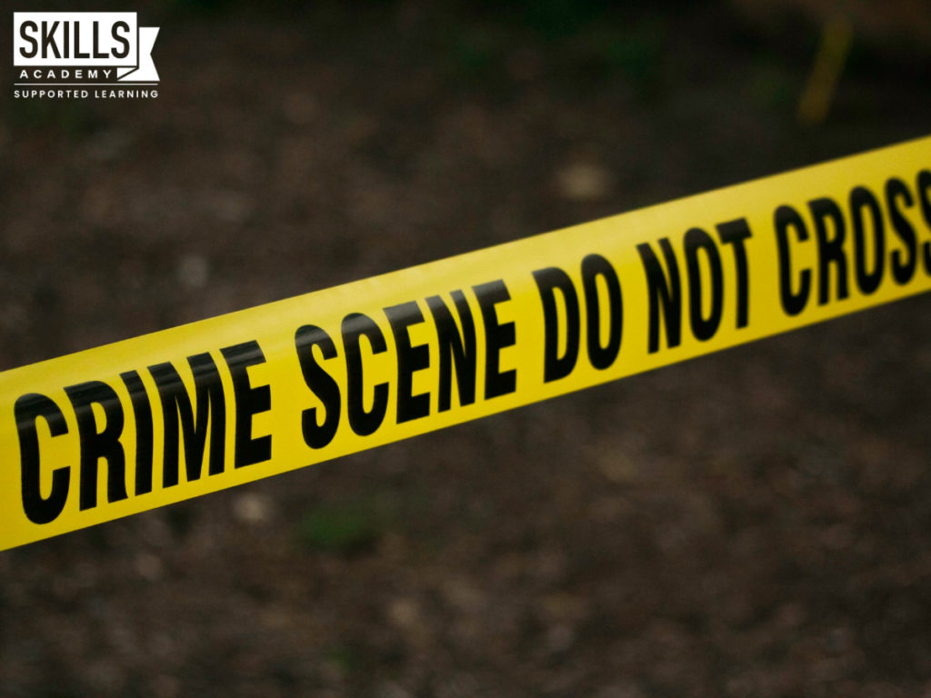 Crime scene do not cross yellow police tape. Gain top skills with our Forensic Science Courses.