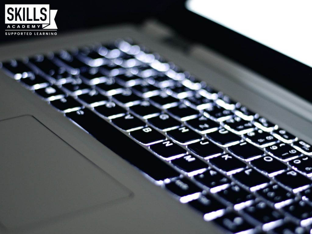 Laptop keyboard. Become tech savvy with CompTia Courses.