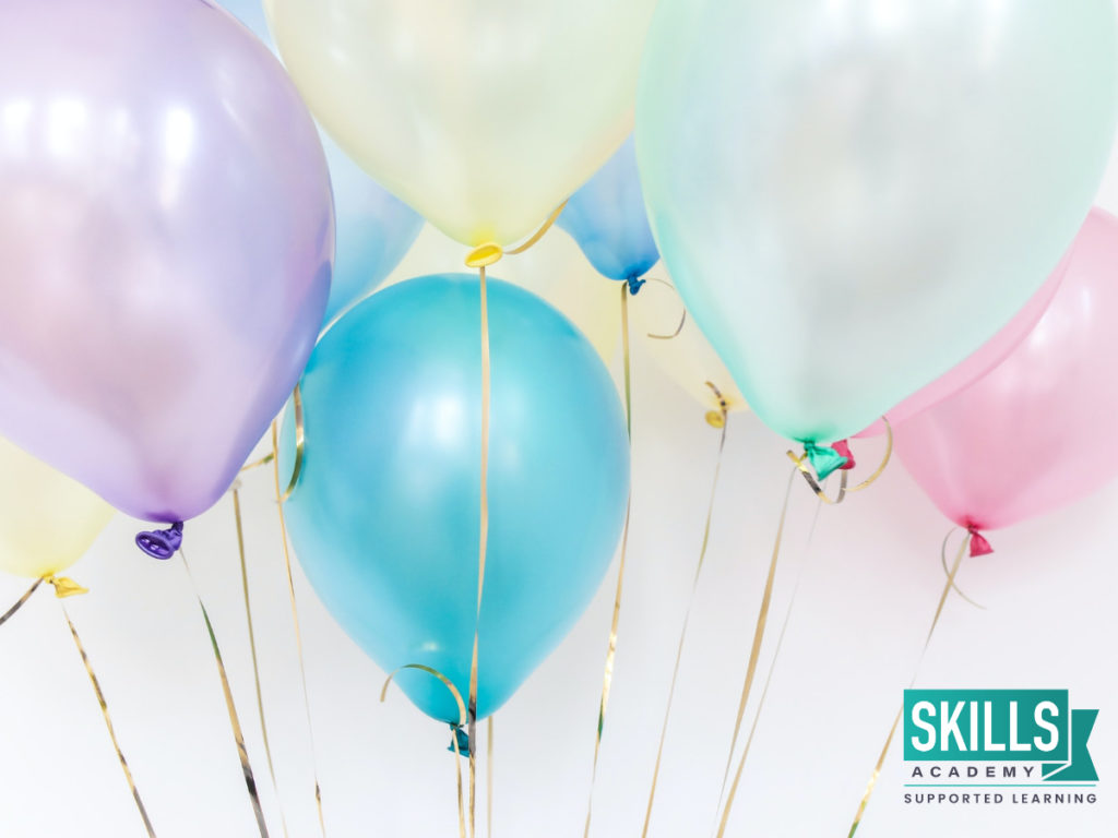 Balloons in different colors hanging on gold string. Find out what the subjects required to study events management are right here.