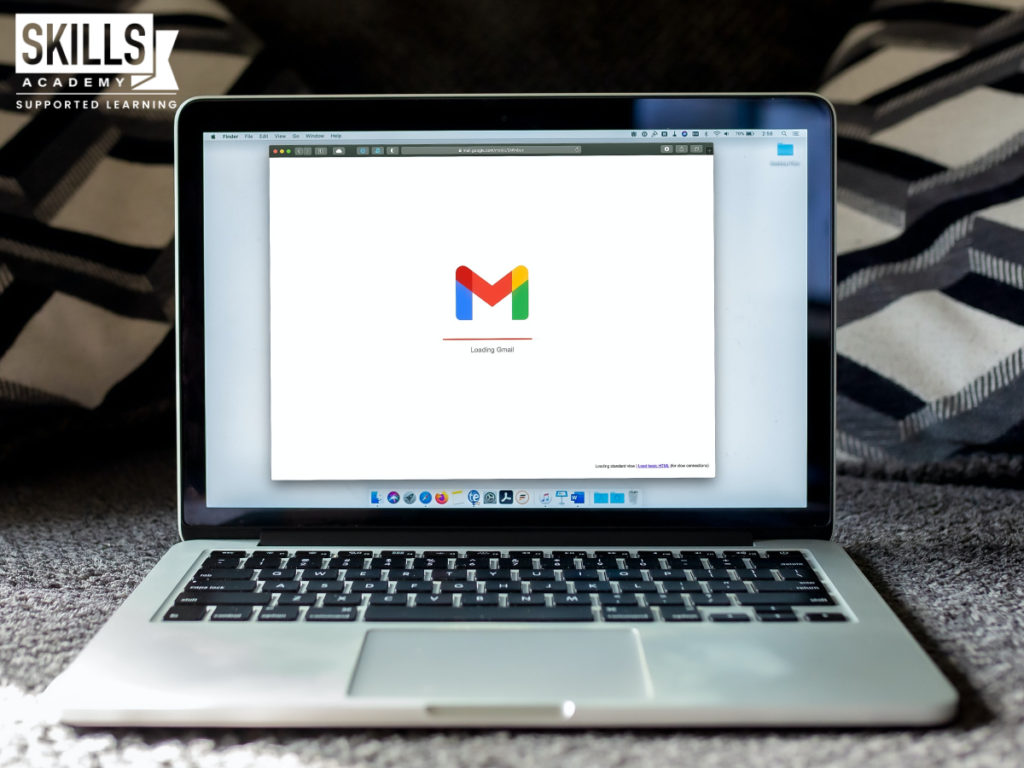 Gmail loading on a laptop. Find out what the professional emails do's and don'ts are right here.