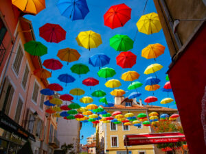 Colorful umbrellas in the sky. How to make the most of your gap year.
