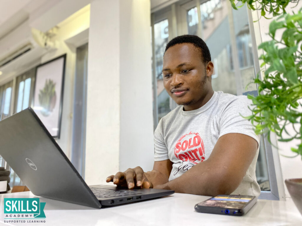 A student sitting in front of his laptop and doing an assignment. Find out more about our ICB courses in Mpumalanga right here.